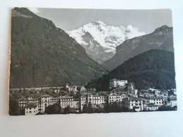 Delcampe - D193375  Suisse Switzerland    Postcard INTERLAKEN  Jungfrau   1948  Sent To Hungary  Lawyer Dr- Ábrahám Mózes - Interlaken
