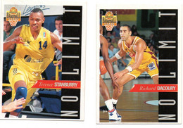 2 Cartes  Panini N:18 & 22 - Basket Ball - Levallois SCP Terence Stansburry  - Richard Dacoury De Limoges CSP - Basketball
