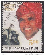 India Used 2008,  Rajesh Pilot, Politician, Defence Airplane (image Sample) - Used Stamps