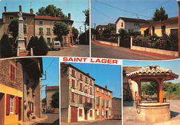 St Lager * Souvenir Du Village * Cp 5 Vues * L'auberge - Autres & Non Classés