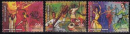 India Used 2003, Set Of 3, Sangeet Natak Akademi, Dance, Music, Drama, Theatre, Art,  Lalit Kala Academy, Horse, - Usati