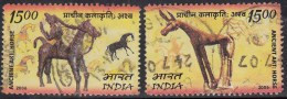 India Used 2006, Set Of 2. Joint Issue, Mongolia, Art & Craft, Horse - Usati