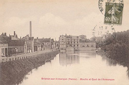Delcampe - BRIENON SUR ARMANCON - MOULIN ET QUAI DE L'ARMANCON - Brienon Sur Armancon