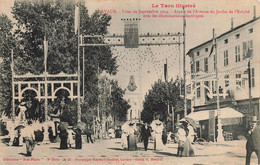 Delcampe - Lavaur * Les Fêtes De Septembre 1904 * Aspect De L'avenue Du Jardin De L'evêché Avec Des Illuminations électriques - Lavaur