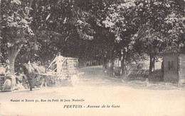 FRANCE - 66 - PERTHUIS - Avenue De La Gare - Moulet Et Roure - Cheval - Carte Postale Ancienne - Pertuis