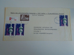 E0487.9    Bulgaria  Registered  Cover 1985  Sofia   To Hungary   To MABEOSZ - Storia Postale