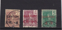 FRANCE (ex-colonies Et Protectorats) : CANTON N° 34-35-36 OBLIT - Used Stamps