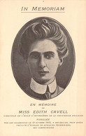 CROIX ROUGE ANGLAISE - En Mémoire De Miss Edith Cavell -  Carte Postale Ancienne - Red Cross