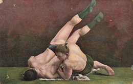 Sport - Lutte - Colorisé - Phot. Raphael  Tuck & Sons - Oblitéré Berchem 1907 - Carte Postale Ancienne - Wrestling