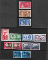 BECHUANALAND 1937 - 1947 COMMEORATIVE SETS UNMOUNTED MINT/MOUNTED MINT Cat £7.50 - 1885-1964 Bechuanaland Protectorate