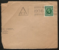 COVER HALFPENNY / 1936 TO BERN SWITZERLAND - Storia Postale