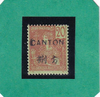 FRANCE (ex-colonies Et Protectorats) : CANTON Y/T N° 39* - Unused Stamps