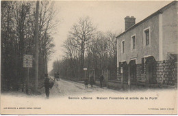 Delcampe - 77 SAMOIS  Maison Forestière Et Entrée Dans La Forêt - Samois