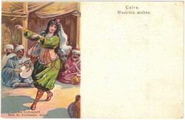 Delcampe - Egypte - Le Caire - Caire - Musicien Arabes - Danseuse - Edition Au Cartosport - Max H. Rudmann - Carte Postale Vierge - Kairo