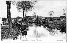 Delcampe - Corbeil Essonne Lavoir Laveuse  Sur L' Essonne Maisons 1920 Parfait état - Corbeil Essonnes