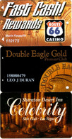 Lot De 3 Cartes Casino : Route 66 (NM) - Double Eagle (CO) - Sheraton Desert Inn (LV) - Tarjetas De Casino