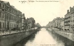 RENNES LES QUAIS VUE GENERALE PRISE DU PONT SAINT GEORGES 1916 - Rennes