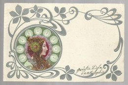 Delcampe - ***  ILLUSTRATOR : ???  ***  = ( Art - Deco  =  Stijl / Style  :  Mucha ) - Mucha, Alphonse