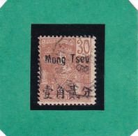 FRANCE(ex-colonies Et Protectorats): MONG-TZEU N°25 OBLIT. - Used Stamps