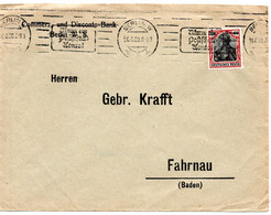 56666 - Deutsches Reich - 1920 - 40Pfg Germania EF A Bf BERLIN - NIMM EIN POSTSCHECKKONTO -> Fahrnau - Brieven En Documenten