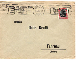 56666 - Deutsches Reich - 1920 - 40Pfg Germania EF A Bf BERLIN - NIMM EIN POSTSCHECKKONTO -> Fahrnau - Storia Postale