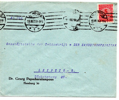 56667 - Deutsches Reich - 1923 - 5MioM Korbdeckel EF A Bf HAMBURG -> Leipzig - Cartas & Documentos