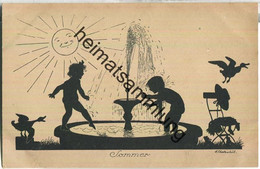 Delcampe - Sommer - Signiert H. Schaberschul - Verlag Caes Dresden Ser.2050 20er Jahre - Scherenschnitt - Silhouette