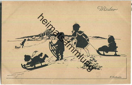 Delcampe - Winter - Signiert H. Schaberschul - Verlag Caes Dresden Ser.2050 20er Jahre - Scherenschnitt - Silhouette