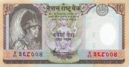 Delcampe - NEPAL 2005 Rupees-10 POLYMER Banknote KING GYANENDRA Pick #54 UNC - Népal