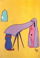 Delcampe - TREZ - Dessin De Presse - Série Illustrateurs Nugeron N'H 348 - Le Photographe - Femme Voilée - Nu Dessiné - Trez