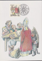 1990 Liechtenstein MC 99 Mi: LI 1008°, Y&T: LI 949°, ZNr. LI 950°, Winterbräuche, Sankt Nikolaus Mit Kinder - Storia Postale