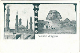 Delcampe - Egypte - Souvenir D'Egypte - Sphinx - Carte Postale Vierge - TB - Kairo