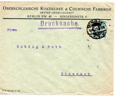 56671 - Deutsches Reich - 1923 - 1MioM Korbdeckel EF A DrucksBf BERLIN -> Eisenach - Storia Postale