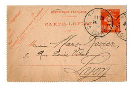 TB 3940 - 1914 - Entier Postal - Soiries Et Lainages Stéphane COMBE à SAINT - ETIENNE Pour Mr ROZIER à LYON - Tarjetas Cartas