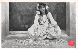 Delcampe - Algérie - Métier - Tireuse De Cartes Mauresque - Publicité Collection Des Biscuits Olibet, Bordeaux - Pin-up - Berufe