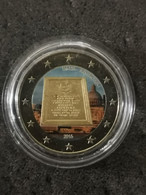 2 EUROS MALTE 2015 PROCLAMATION DE LA REPUBLIQUE COLORISEE AVEC PLACAGE OR SOUS CAPSULE - Malta