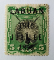 Labuan Malaysia 5 Cents 1896 With Overprint  '1846 JUBILEE 1896' XF - Autres - Asie