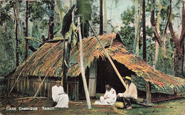 Tahiti - Case Canaque - Colorisé - Animé  Palmier - Carte Postale Ancienne - Tahiti