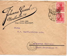 56680 - Deutsches Reich - 1922 - 2@40Pfg Germania A Bf NORDHAUSEN -> AMSTERDAM (Niederlande) - Cartas & Documentos