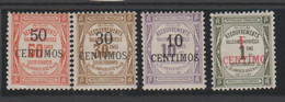 MAROC  Yvert N° T 6/9    *MH   HINGED  Complete Set  Réf  R378 - Timbres-taxe