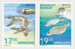 Greenland 2021 EUROPA Stamps - Endangered National Wildlife Stamps 2v MNH - Ungebraucht