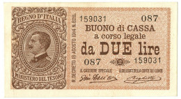 2 LIRE BUONO DI CASSA EFFIGE VITTORIO EMANUELE III 28/12/1917 SUP - Otros