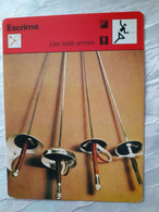 Delcampe - Fiche Rencontre Escrime Les Trois Armes - Fechten