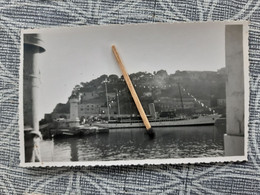 NAVIRE MILITAIRE FREGATE LA DECOUVERTE PHOTO 1948 NAVIRE YACHT  DANS LE PORT DE MONACO  11.5 X 7.2 CM - Boats