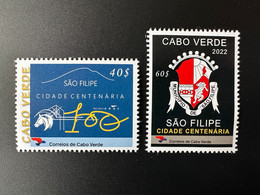 Cape Kap Cabo Verde 2022 Mi. ? Sao Filipe Cidade Centenaria Cheval Horse Pferd 1922 2 Val. MNH - Cavalli