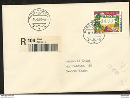 235 - 61 - Enveloppe Recommandée Avec Cachets à Date Aarau 1996 - Timbre D'automate - Automatic Stamps