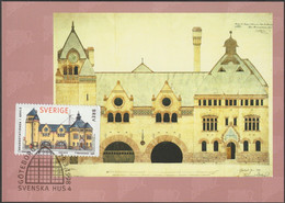 Delcampe - Suède 1998 Y&T 2021 Sur Carte Maximum. Caserne De Pompiers De Gävle - Feuerwehr