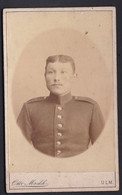 SUPERBE PHOTO CDV * DEUTSCHER SOLDAT IN UNIFORM * FOTO OTTO MACKH In ULM * - Anciennes (Av. 1900)