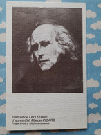 Delcampe - Carte Illustrateur Signée Marcel Picard Signature De L'artiste Au Dos Leo Ferre Robécourt  1985 - Thomas