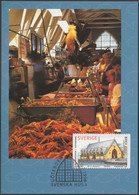 Delcampe - Suède 1998 Y&T 2023 Sur Carte Maximum. Halle Aux Poissons à Göteborg. Crustacés - Crustacés